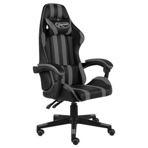 vidaXL Gamingstol svart och gr&aring; konstl&auml;der