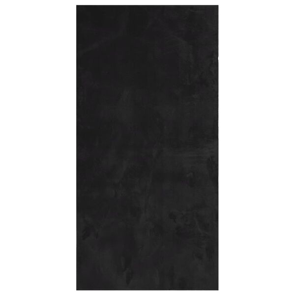 vidaXL Mjuk matta HUARTE med kort lugg tvättbar svart 100x200 cm