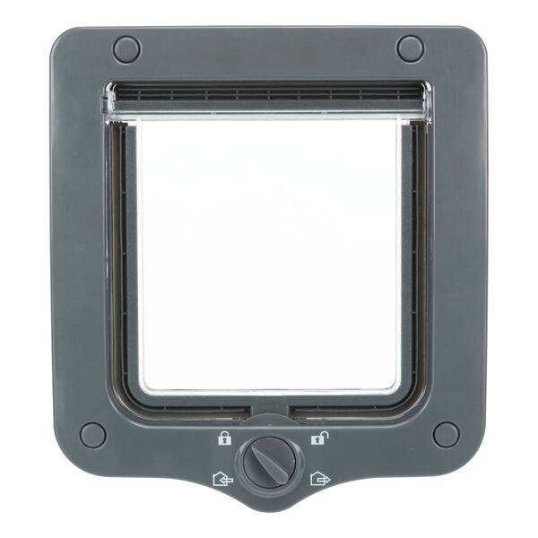 TRIXIE Kattlucka 4-vägs med 2 tunnlar grå