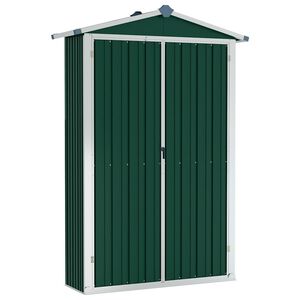 vidaXL Tr&auml;dg&aring;rdsskjul gr&ouml;n 116x45x175 cm galvaniserat st&aring;l