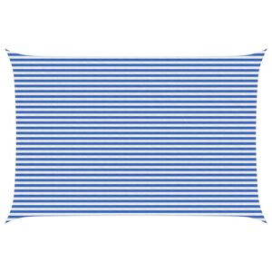 vidaXL Sols&auml;tt segel 4 x 6 m HDPE Rektangul&auml;r Bl&aring; och Vit