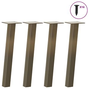 vidaXL Soffbordsben 4 st naturst&aring;l 30 cm st&aring;l