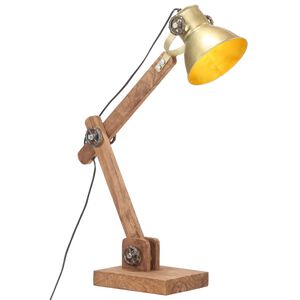 vidaXL Skrivbordslampa industriell m&auml;ssing rund 58x18x90 cm E27