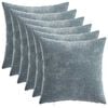 vidaXL Kudd&ouml;verdrag 6 pcs HEERLEN Ljusbl&aring; 30 x 30 cm Chenilletyg