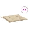 vidaXL Stolsdynor 4 st beige 50x50x3 cm oxfordtyg