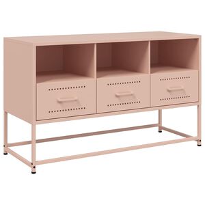 vidaXL TV-sk&aring;p rosa 100,5x39x60,5 cm st&aring;l