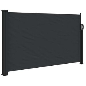 vidaXL Indragbar sidomarkis svart 120x500 cm