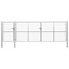 vidaXL Trädgårdsgrind stål 500x150 cm silver