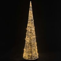 vidaXL Ljuskon LED pyramid akryl varmvit 90 cm