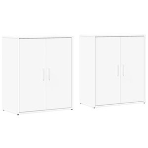 vidaXL Sk&auml;nkar 2 st vit 60x31x70 cm konstruerat tr&auml;