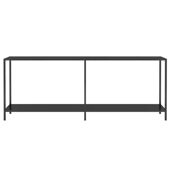 vidaXL Konsolbord svart 200x35x75,5 cm härdat glas