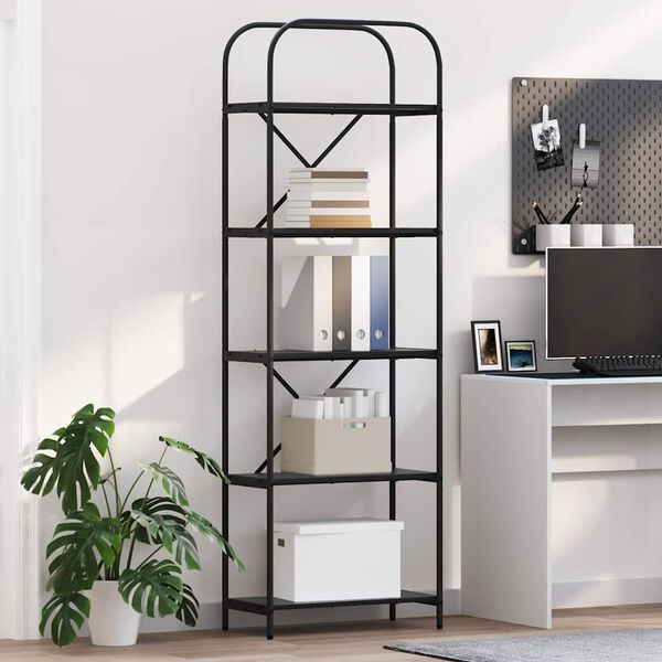 vidaXL Hyllsystem Svart Ek 60 x 30 x 183 cm Konstruerat tr&auml;