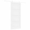 vidaXL Skjutd&ouml;rr 93 x 211 cm Konstruerat tr&auml; Vit
