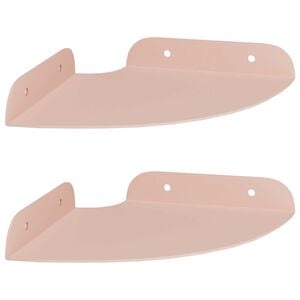 vidaXL Flytande hylla med hylla med lagring 2 pcs Rosa 15 x 15 x 2 cm