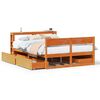 vidaXL S&auml;ngram utan madrass vaxbrun 160x200 cm massiv furu