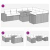 vidaXL Soffgrupp för trädgården dynor 10 delar konstrotting akaciaträ