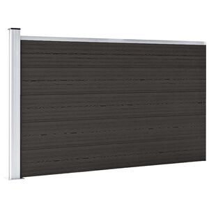 vidaXL Staketpanel WPC 175x105 cm svart