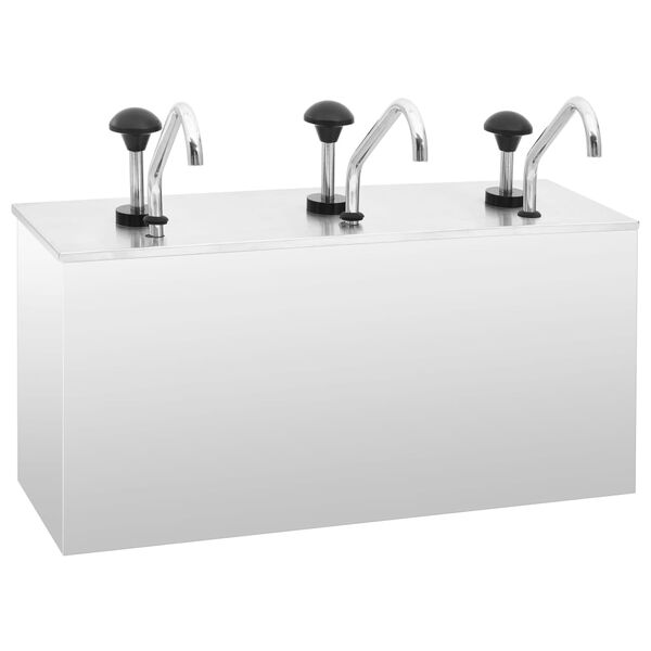 vidaXL Dressingbehållare rostfritt stål 3 x 3,5 L