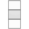 vidaXL Skjutd&ouml;rr svart 90x205 cm h&auml;rdat glas och aluminium