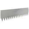 vidaXL Kant f&ouml;r gr&auml;smatta 10 st 103 x 30 cm St&aring;l Silver