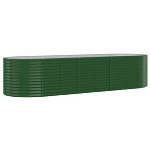 vidaXL Odlingsl&aring;da galvaniserat st&aring;l 322x100x68 cm gr&ouml;n