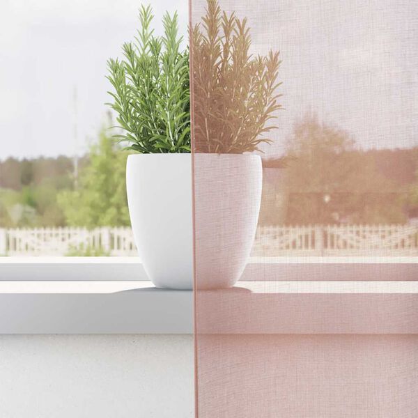 vidaXL Voile gardiner med genomföringar 2 st rosa 140x300 cm