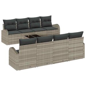 vidaXL Tr&auml;dg&aring;rdsoffset Ljusgr&aring; 55 x 55 x 37 cm konstrotting