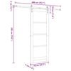 vidaXL Skjutdörr ORKDAL Naturlig och svart 78 x 202 cm