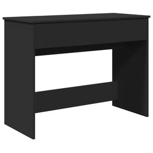 vidaXL Sminkbord med spegel svart 100x45x76 cm