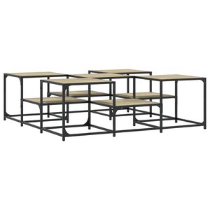 vidaXL Soffbord sonoma-ek 121x121x40 cm konstruerat tr&auml;