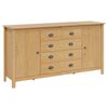 vidaXL Sideboard HILL Honung brun 154 x 40 x 80 cm Massivt furu