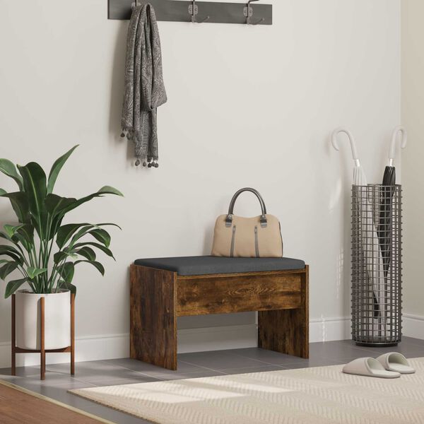 vidaXL Hallb&auml;nk med kudde R&ouml;kt ek 63 x 38 x 40 cm