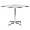 vidaXL Tr&auml;dg&aring;rdsbord silver 80x80x70 cm aluminium