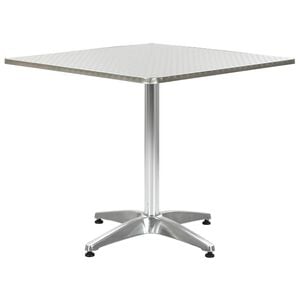 vidaXL Tr&auml;dg&aring;rdsbord silver 80x80x70 cm aluminium