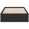 vidaXL Sängram med lådor svart 90x190 cm konstruerat trä