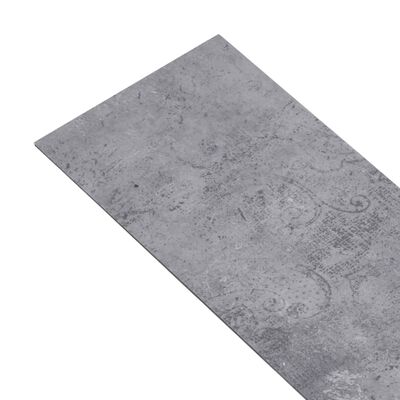 vidaXL Golvbrädor PVC 4,46 m² 3 mm självhäftande cementgrå