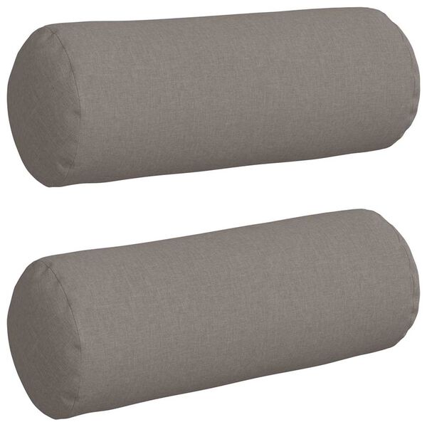 vidaXL Bolsterkuddar 2 pcs Taupe &Oslash; 25 x 70 cm tyg