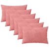 vidaXL Kudd&ouml;verdrag 6 st HEERLEN Rosa 40 x 60 cm Sammet