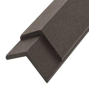 vidaXL Ytterh&ouml;rnlist 5 st WPC 170 cm m&ouml;rkbrun