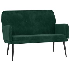 vidaXL B&auml;nk m&ouml;rkgr&ouml;n 108x79x79 cm sammet