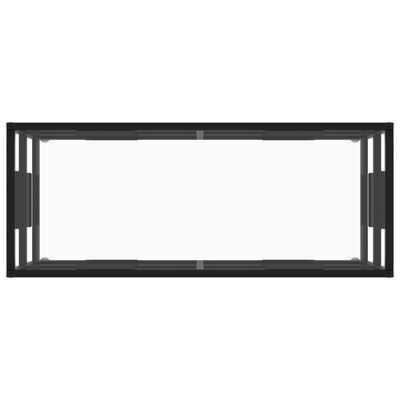 vidaXL Tv-bänk svart med härdat glas 100x40x40 cm