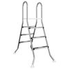 vidaXL Stege f&ouml;r ovanmarkspool 100 cm 3-Step Rostfritt St&aring;l 304 Silver