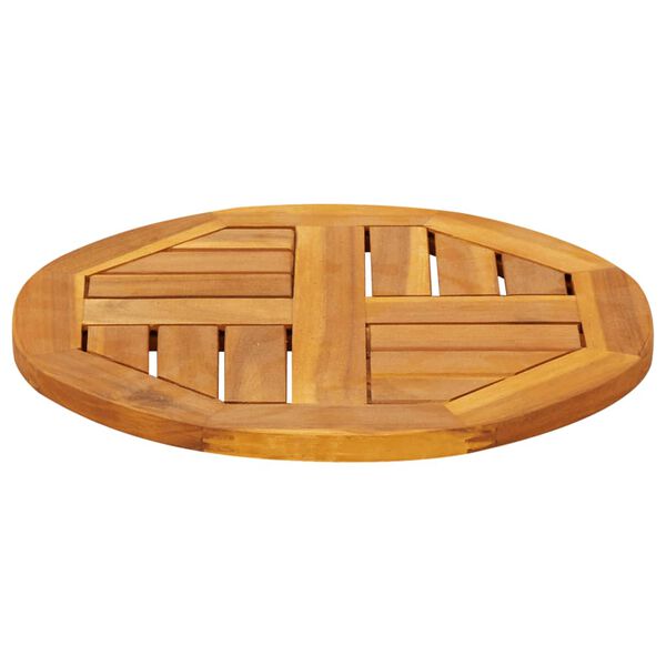 vidaXL Bordsskiva Ø40x2 cm rund massivt akaciaträ