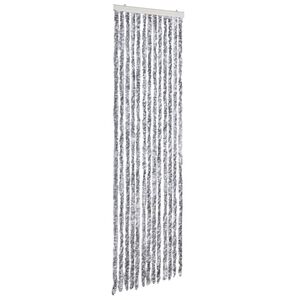vidaXL Insektsdraperi vit och gr&aring; 56x185 cm chenille