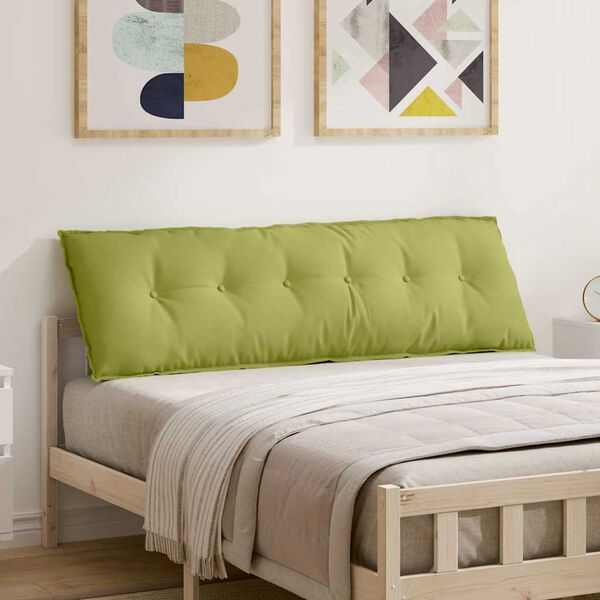 vidaXL Ryggkudde Ljusgr&ouml;n 160 x 19 x 50 cm tyg