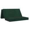 vidaXL F&auml;llbar Soffbed 140 x 67 x 45 cm M&ouml;rkgr&ouml;n