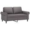 vidaXL 2-sitssoffa Gr&aring; 120 cm konstl&auml;der