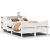 vidaXL S&auml;ngram utan madrass vit 135x190 cm massiv furu