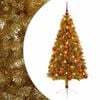 vidaXL Konstgjord julgran med julkulor 120 cm 150 LED-lampor Varmvit