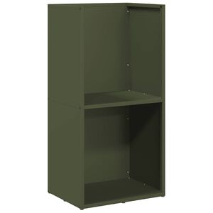 vidaXL Vedst&auml;ll olivgr&ouml;n 40x30x80 cm kallvalsat st&aring;l